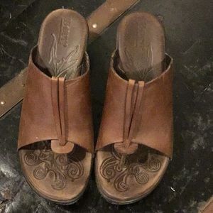 Born Leather Wedge Sandals